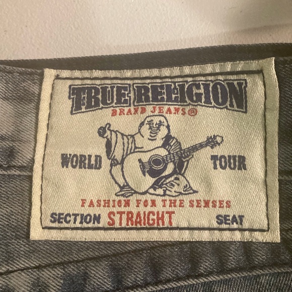 Vintage 2014 True Religion Straight w/flaps in Rare “INDIGO CAMO” wash 32”x33.5” - Picture 2 of 13